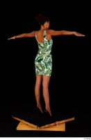  Luna Corazon dressed green patterned dress standing t-pose whole body 0006.jpg